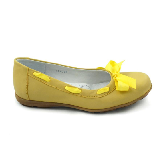 Alkalmi bőr balerina cipő, sárga. RENBUT 33-4203 zolty. 35