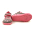 Vászon balerina cipő, szürke-halvány rózsaszín. RENBUT 13-139 popiel kropeczki. 19